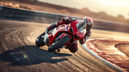 Speed bike Rider on Motorcycle Grand Prix - obrazy, fototapety, plakaty