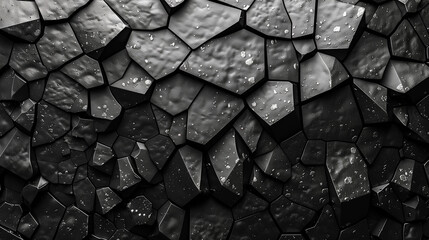 Black carbon background abstract polygon. Fashion luxury. - obrazy, fototapety, plakaty