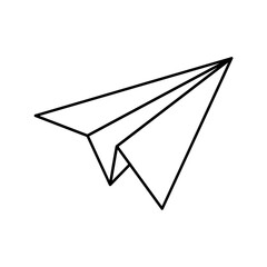 paper plane isolated on white