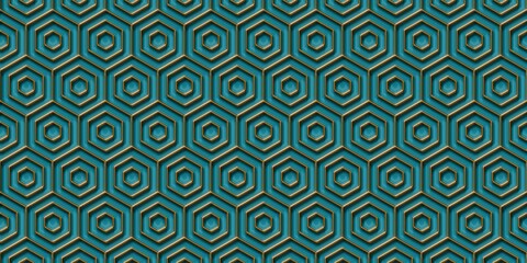 3D Luxury background pattern with gold details