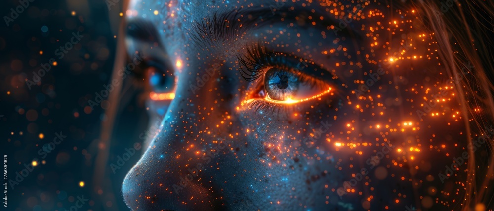 Poster GUI (Graphical User Interface). AI (Artificial Intelligence) concept. Deep learning.