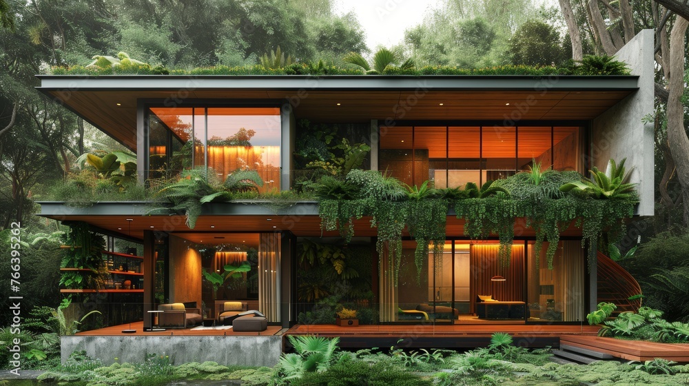 Canvas Prints Concept of the eco house