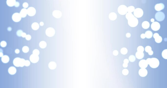 Abstract glowing white particle background animation material. Sparkling sparkling particles with bokeh. blue gradient background. 抽象的な輝く白色のパーティクル背景アニメーション素材。