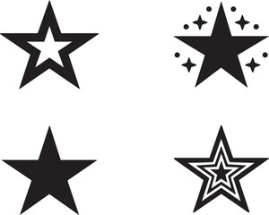 Stars Icon Silhouettes Stars EPS Vector Stars Clipart