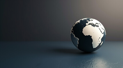 Earth globe on dark background - obrazy, fototapety, plakaty