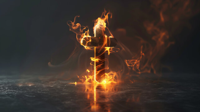 Burning cross
