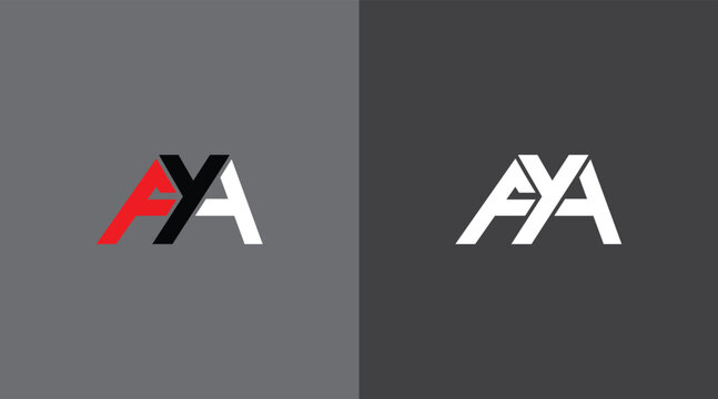 FYA Letter Logo Design, AYF icon Brand identity Design Monogram Logo Minimalist Logo Design