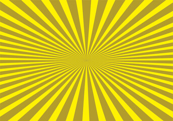 Sun rays Retro vintage style on yellow background, Sunburst Pattern Background. Rays. Summer Banner Vector illustration