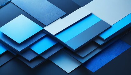 Abstract 3D rendering modern blue geometric background