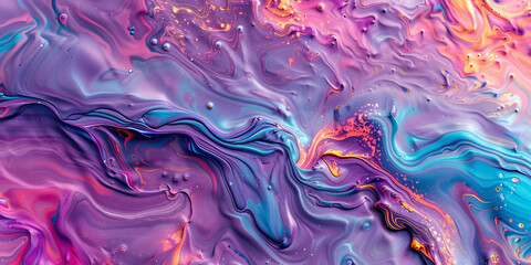 Vibrant Neon Marble Design Adorned With Golden Glitter An Abstract Glow Of Colors Background .

