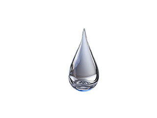 single drop of water isolated