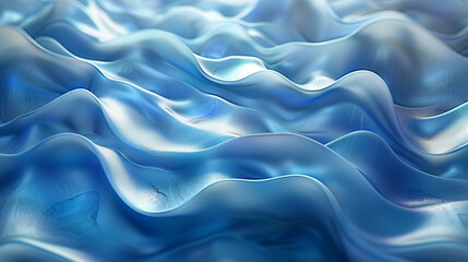 The image is of a blue wave with a shiny, metallic texture