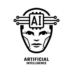 Artificial intelligence logo, symbol. - 766399669