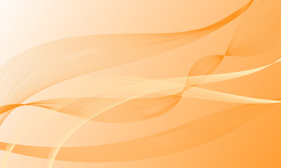 orange smooth lines wave curves with soft gradient abstract background