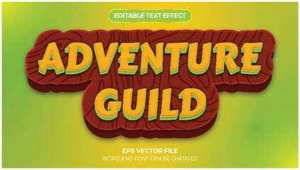 Adventure guild editable text effect template
