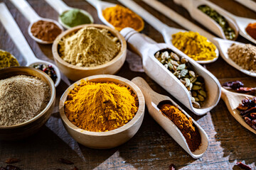 Composition with assortment of spices and herbs