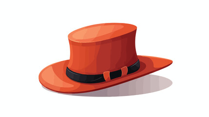 Pilgrim hat design flat vector isolated on white background