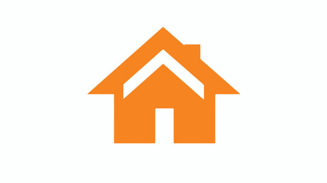 Property icon. Vector style is flat iconic symbol orange