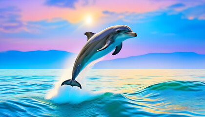 dolphin jumping out of the sea