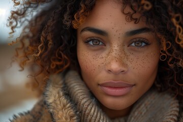Close Up of a Woman With Freckles