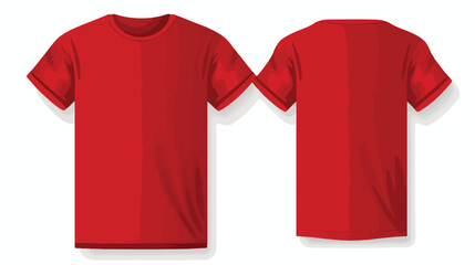 TShirt front and back flat vector isolated on white