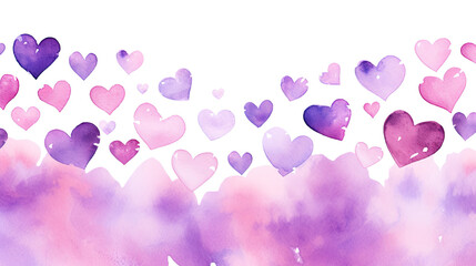 abstract background with bubbles hearts