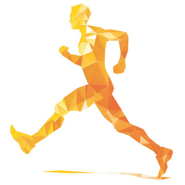 Running man illustration,created with Generative AI tecnology.