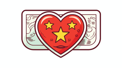 Vector illustration. Sign of Chinese yuan in national