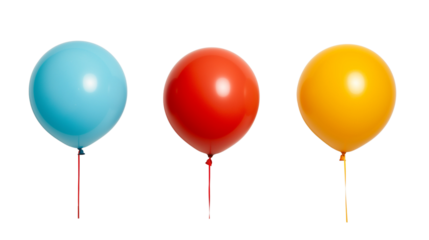 Balloons isolated with transparent background