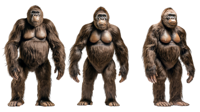 Bigfoot isolated on a white background