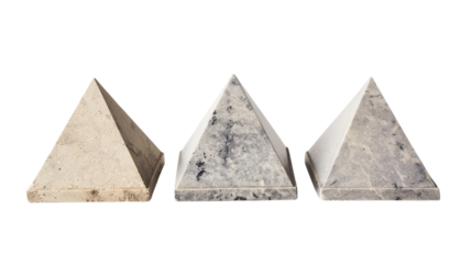 Pyramids isolated on a white background