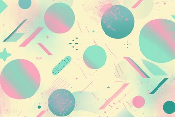 abstract 80s futuristic sci-fi pastel color background. pink teal lavender geometric element pattern. 1980 retro nostalgic concept artful aesthetics illustration. 
