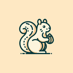 Detailed vector illustration of a squirrel