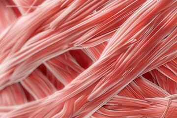 a detailed red muscular fibers