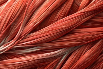 a detailed red muscular fibers
