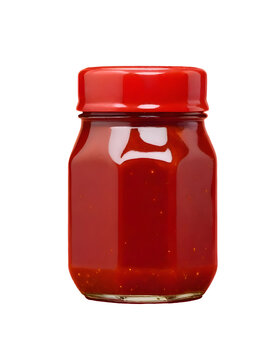 glass jar with sauce