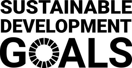 Sustainable Development Goal (SDG) vertical logo black version for non-entities