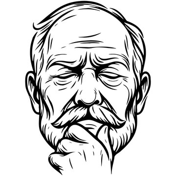 recommend clip art: Man Face Thinking Line Art.