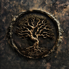 Logo of a tree, for meditation, nature, calmness and mindfulness
