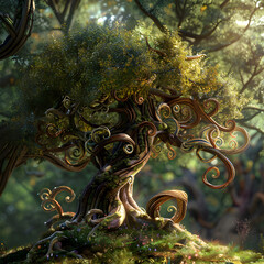 Logo of a tree, for meditation, nature, calmness and mindfulness