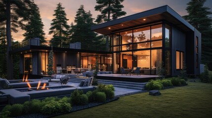 Fototapeta premium house in the park