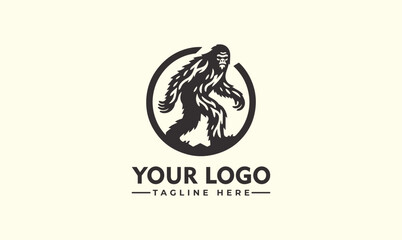 Sasquatch Logo Brand Icon Keep it Squatchy T-Shirt Graphic Mythical Yeti Cryptid Emblem Vector Illustration - obrazy, fototapety, plakaty