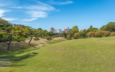 Fototapeta na wymiar 熊本 水前寺公園の美しい園内風景