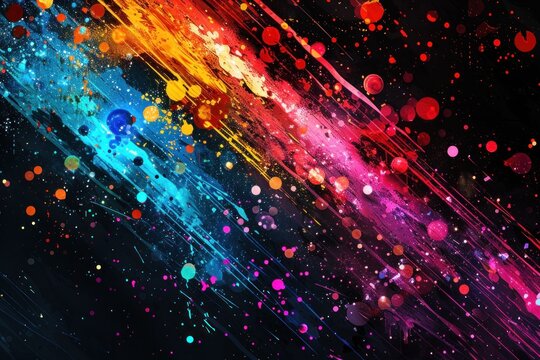 Energetic Splatter Paint abstract background