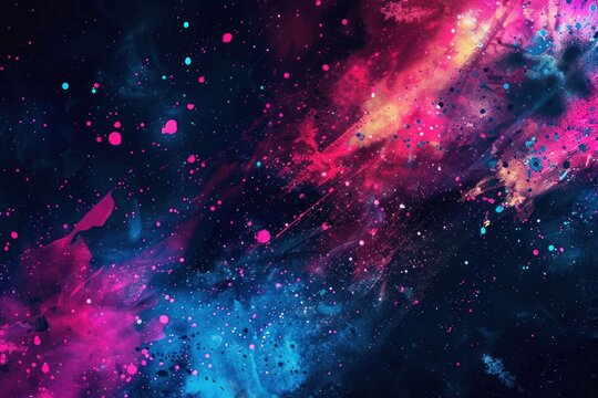 Energetic Splatter Paint abstract background