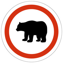 Bear warning sign