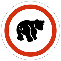 Obraz premium Bear warning sign