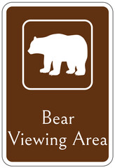 Bear warning sign bear viewing area