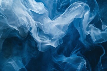 Vivid abstract blue background showcasing dynamic and fluid shapes, inspiring creativity and artistic exploration.