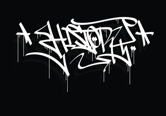 HISTORY word graffiti tag style
